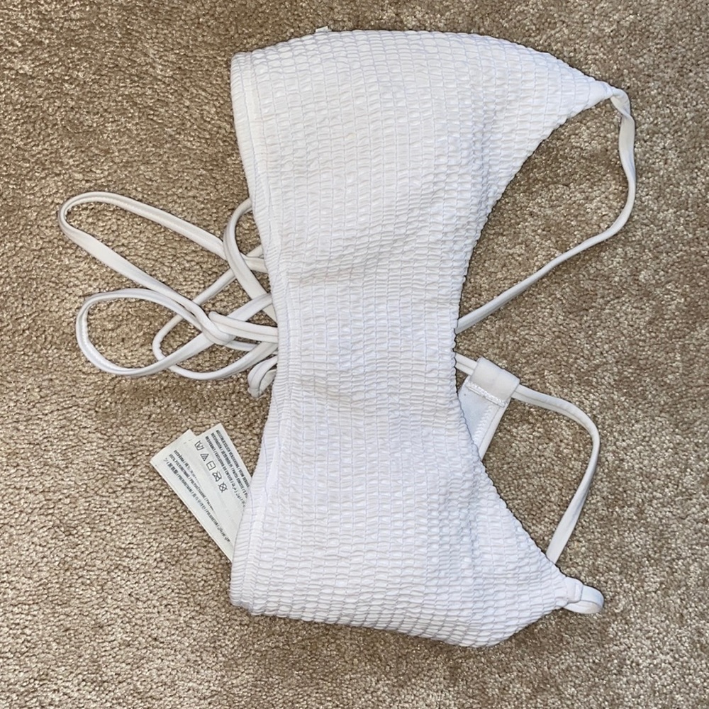 cute white bathing suit top